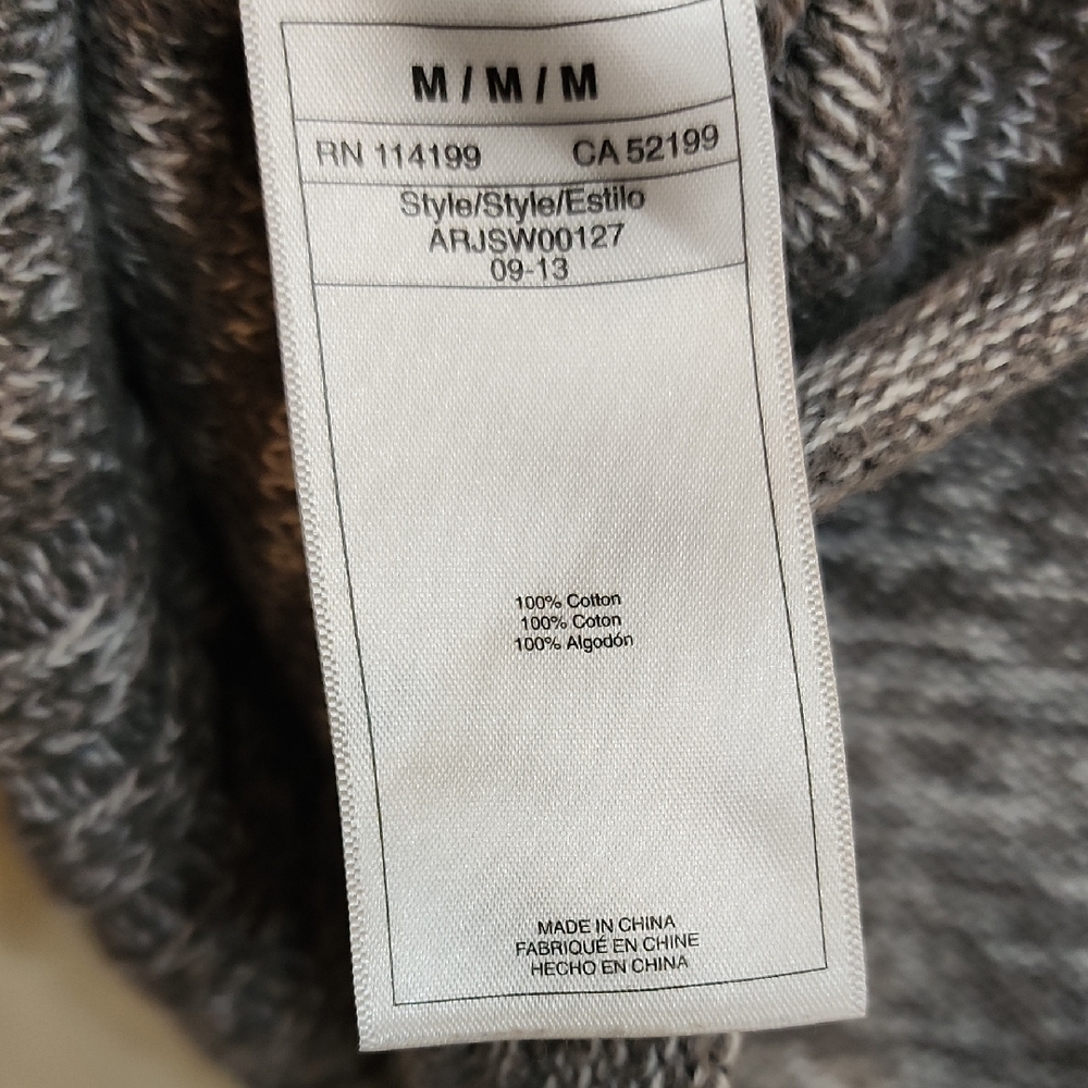 Roxy Gray Marled Knit Hoodie with Drawstring Trim - Picture 5 of 6
